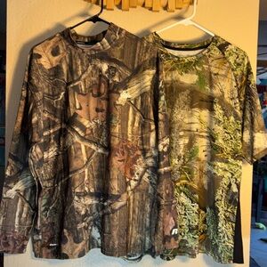Mossy Oak and RealTree Camo Hunting Shirts  Size 2XL Men's Long Sleeve base l